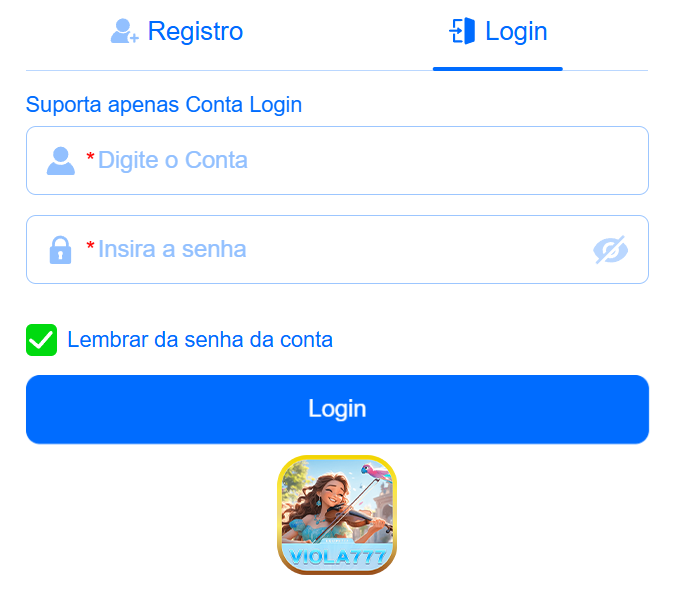 Login seguro na viola777.com